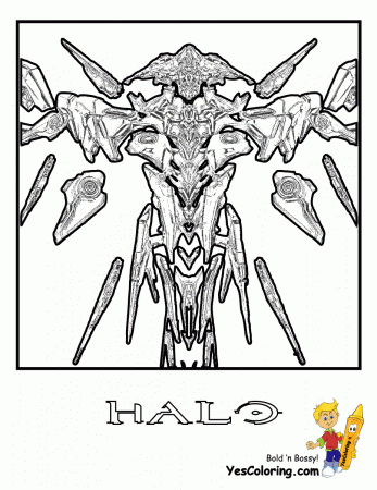 Fierce Halo Coloring Pages | Coloring pages, Color, Halo 5