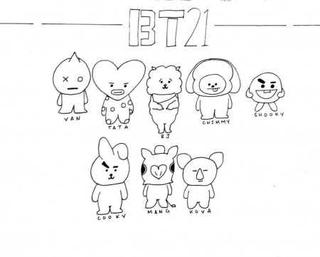 Bt21 Coloring Pages - Coloring Pages 2019