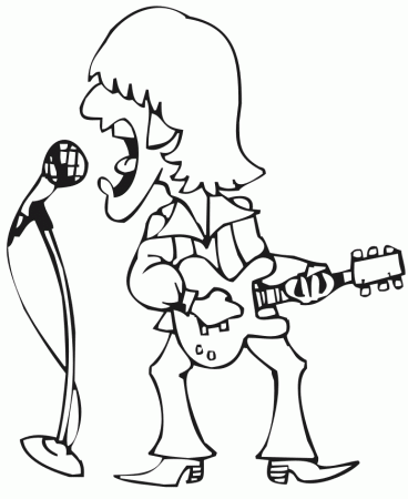 Rock Singer Coloring Page