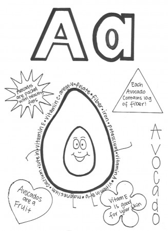 A- Avocado coloring page – Berry Lemony