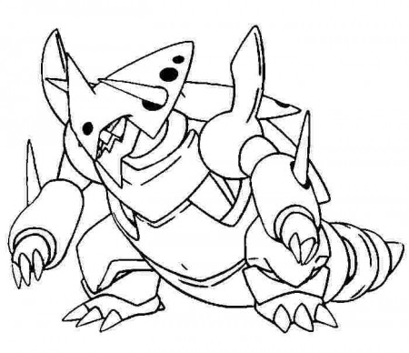 pokemon coloring pages tyranitar how to draw mega tyranitar from ...