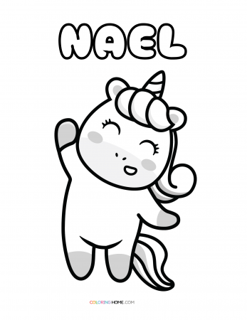 Nael unicorn coloring page