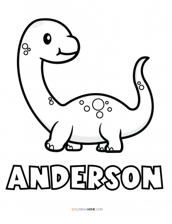 Anderson dinosaur coloring page