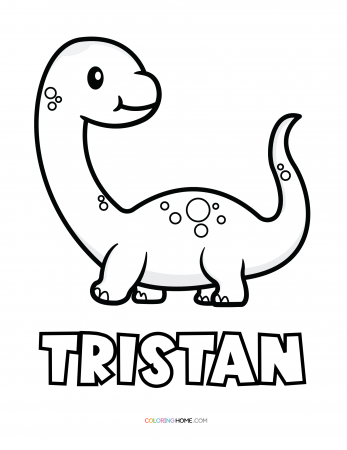 Tristan dinosaur coloring page