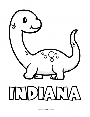 Indiana dinosaur coloring page