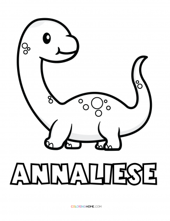 Annaliese dinosaur coloring page