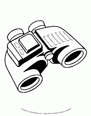 Binoculars - Free Coloring Pages for Kids - Printable Colouring Sheets