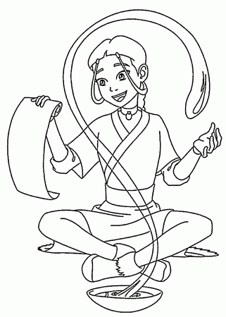 Airbender from The Legend of Korra coloring pages for kids, printable free  - The Legend of Korra | Cartoon coloring pages, Coloring books, Coloring  pages