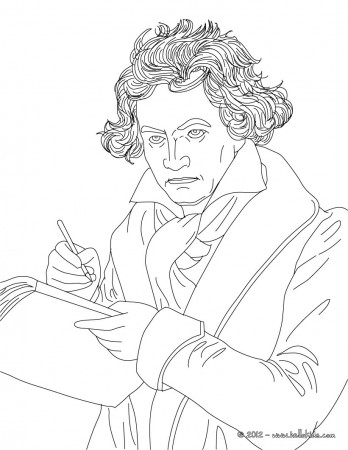 Ludwig von beethoven famous german composer coloring pages - Hellokids.com