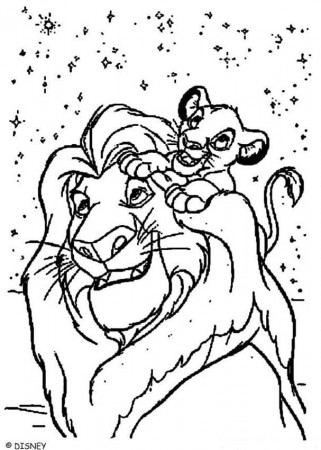 The Lion King coloring pages - Simba and Mufasa