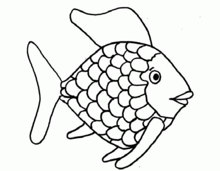 Rainbow Fish Outline