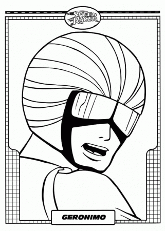 Geronimo of Speed Racer Coloring Page