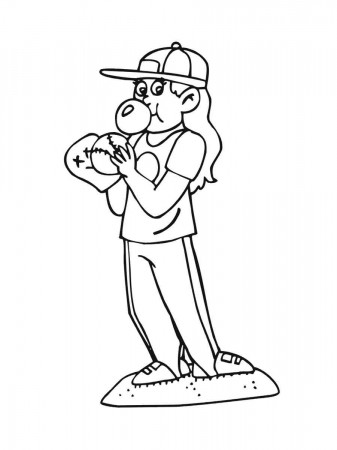 Softball coloring pages - Free Printable