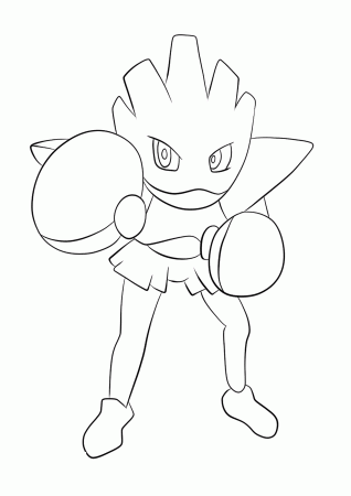 Hitmonchan (No.107) : Pokemon (Generation I) - All Pokemon coloring pages  Kids Coloring Pages