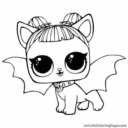 LOL Pets Coloring Pages Cute Midnight Pup with Devil Wings - Get Coloring  Pages