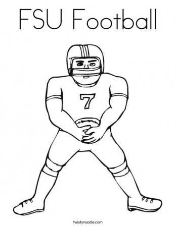 FSU Football Coloring Page - Twisty Noodle