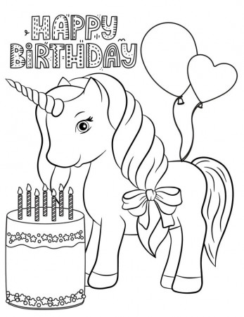 Unicorn Birthday Coloring Pages Unicorn Birthday Printables - Etsy | Birthday  coloring pages, Happy birthday coloring pages, Coloring pages