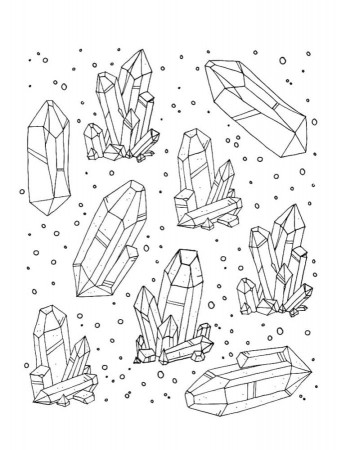 Crystal Coloring Pages