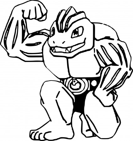 Machoke Pokemon coloring page - free printable coloring pages on coloori.com