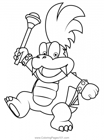 Larry Koopalings Coloring Page for Kids - Free Koopalings Printable Coloring  Pages Online for Kids - ColoringPages101.com | Coloring Pages for Kids