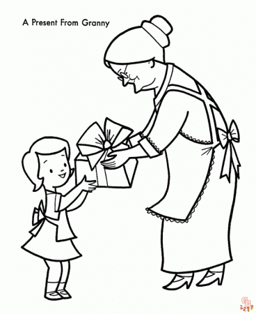 Free Printable Grandma Coloring Pages for Kids | GBcoloring