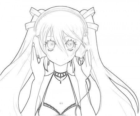 printable hatsune miku colouring pages - Clip Art Library