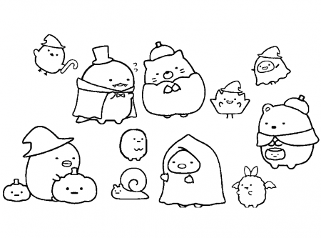 Halloween Sumikko Gurashi Coloring Pages - Sumikko Gurashi Coloring Pages - Coloring  Pages For Kids And Adults