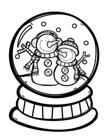 Snowball coloring book to print and online