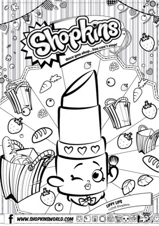 Shopkins Lippy Lips Coloring Pages - Get Coloring Pages