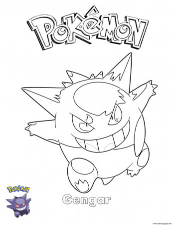 Pokemon Coloring Pages Gengar | buyneopoints.me