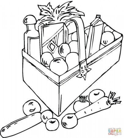 Bag with Vegetables coloring page | Free Printable Coloring Pages