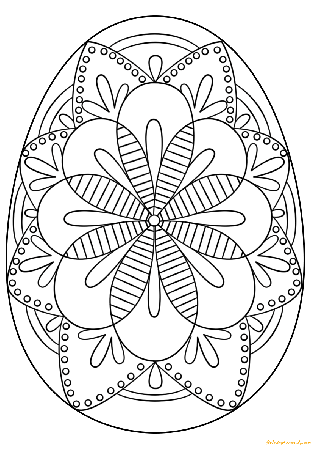 Intricate Colorful Easter Egg Coloring Pages - Arts & Culture Coloring Pages  - Coloring Pages For Kids And Adults