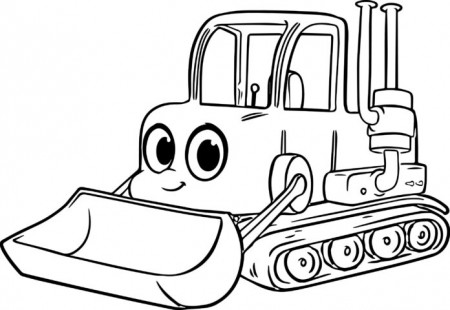 Bulldozer coloring book for kids to print and online