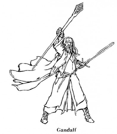 Online coloring pages Coloring Gandalf , Coloring .