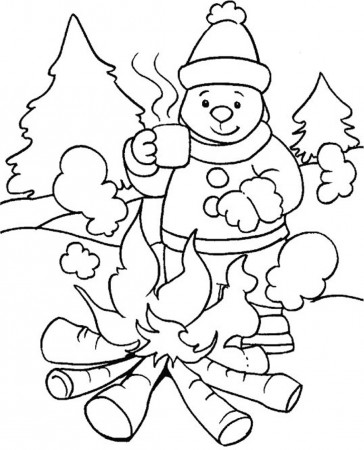 Drawing Winter season #164393 (Nature) – Printable coloring pages