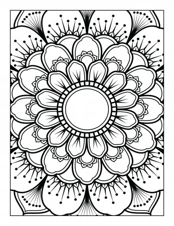 5 Printable Mandala adult Coloring Pages Floral Easy - Etsy.de