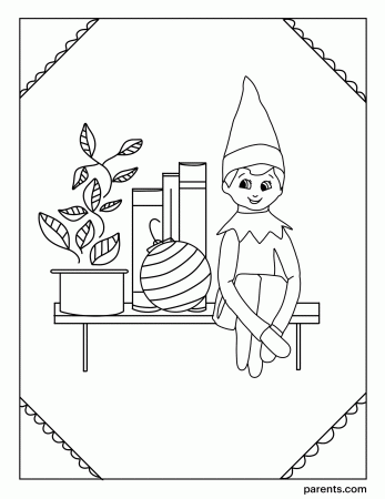 7 Elf on the Shelf Inspired Coloring Pages for Kids