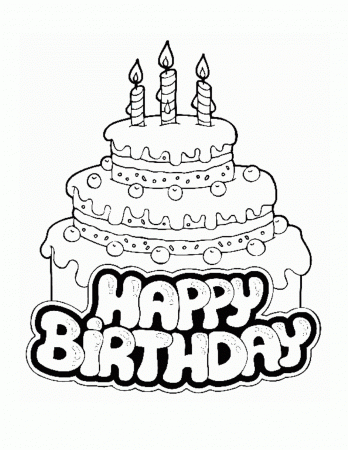 Printable Happy Birthday Coloring Pages | Coloring Me