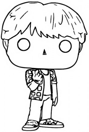 Coloring page Funko Pop BT21 BTS : Jin 10