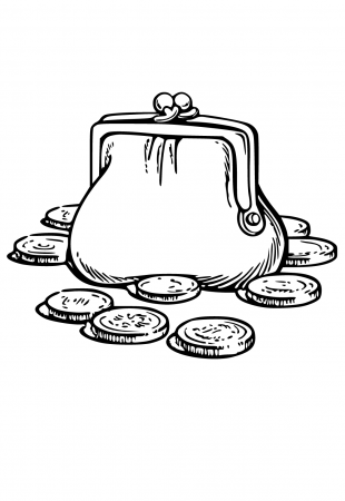 Free Printable Money Wallet Coloring ...