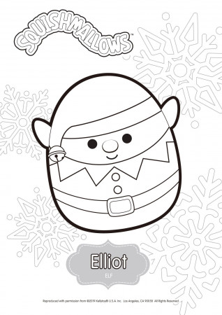 Elliot from Squishmallows Coloring Pages. | Kids christmas coloring pages,  Printable christmas coloring pages, Cool coloring pages