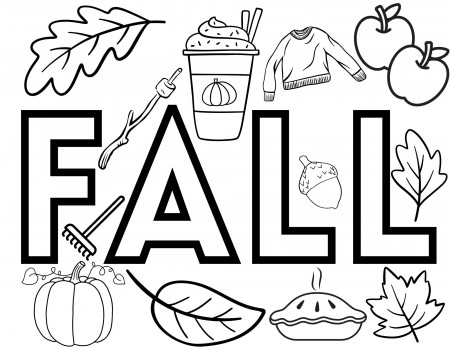 Printable Cute Fall Coloring Pages ...