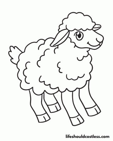 Sheep Coloring Pages (free printable PDF templates) - Life Should Cost Less