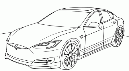 Tesla Model S Coloring Page - Free ...