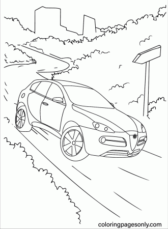 Alfa Romeo Kamal Coloring Page - Free ...