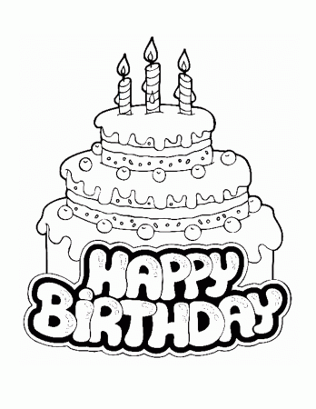Happy Birthday Mom Pictures To Color - Coloring Pages for Kids and ...