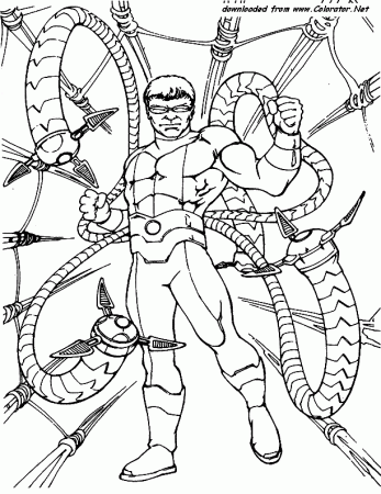 Doc Octopus Coloring Page - High Quality Coloring Pages