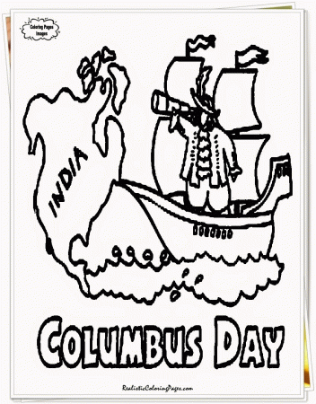 Columbus Day Coloring Pages Printable | Realistic Coloring Pages