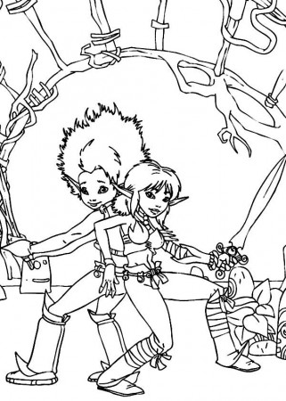 Drawing Arthur and the Minimoys Coloring Pages : Batch Coloring