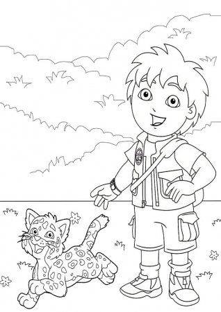 Go diego go coloring pages to download and print for free